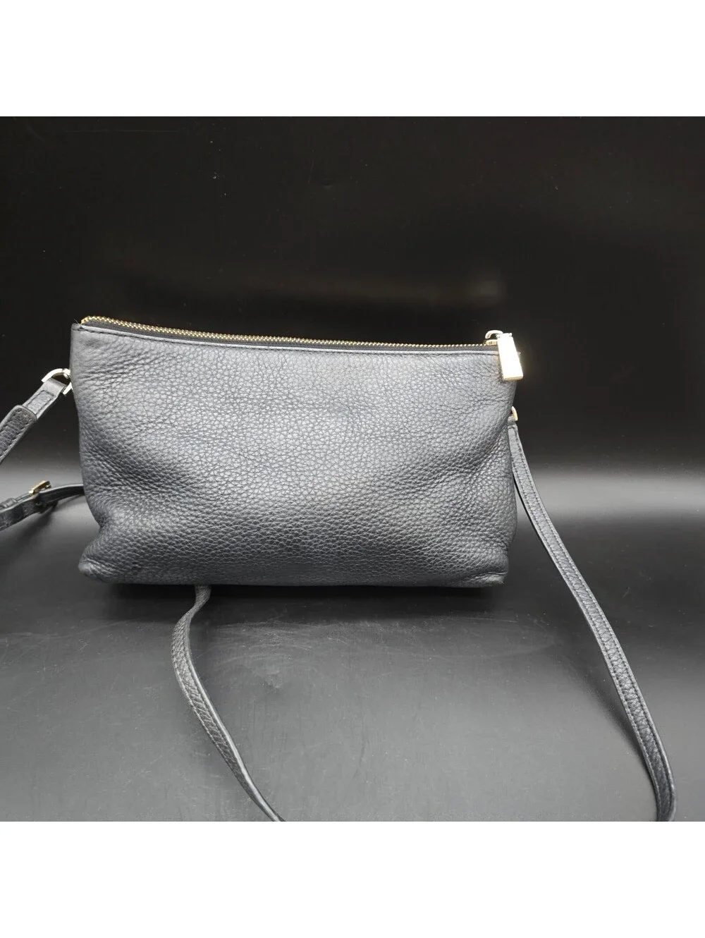 Michael Kors Trisha Medium Pebbled Leather Triple Compartment Crossbody Bag